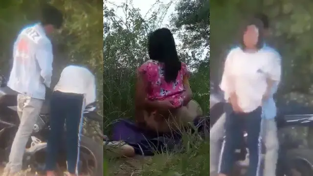 လူရှင်းတဲ့ နေရာမှာဆိုင်ကယ်လေးရပ်ပြီး ရည်းစားလေးကိုအဖုတ်နှိုက်တဲ့ဘဲ မြန်မာချောင်းရိုက်